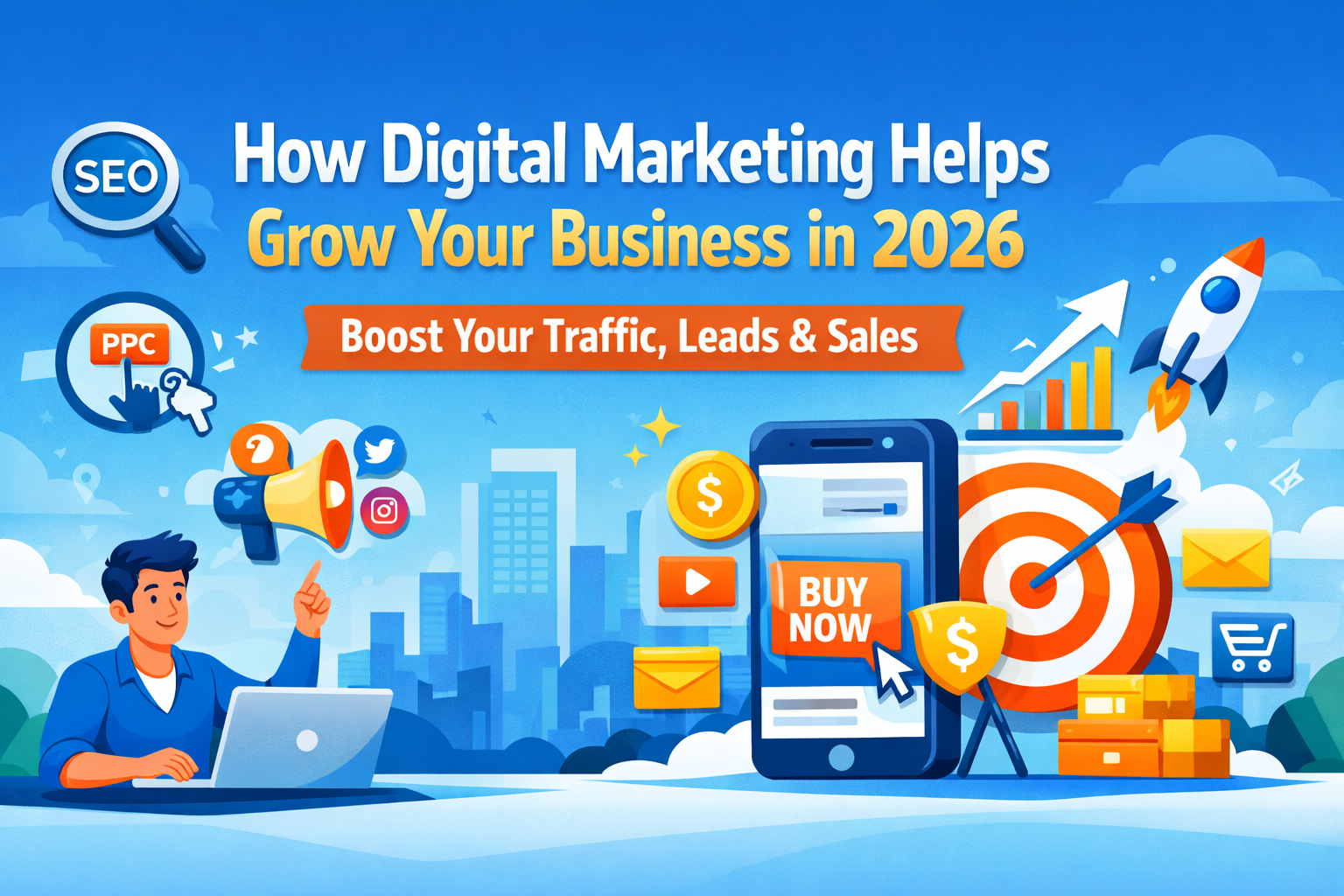 How digital marketing helps grow your business in 2026 with SEO, ads, social media and AI strategies